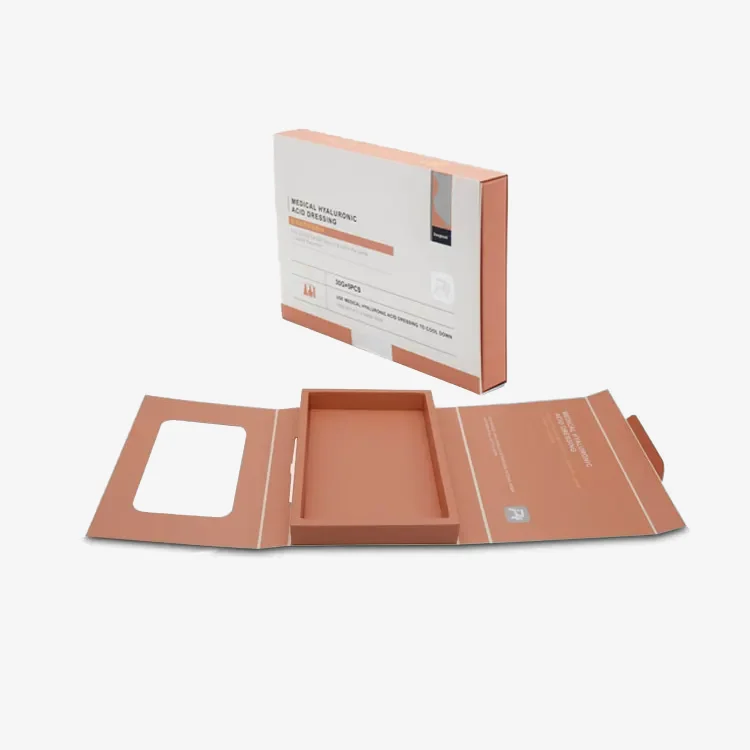 Caja de cosméticos de cartón plegable con ventana Caja de cosméticos de cartón plegable con ventana