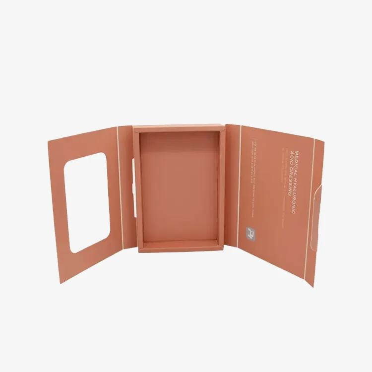Caja de cosméticos de cartón plegable con ventana Caja de cosméticos de cartón plegable con ventana