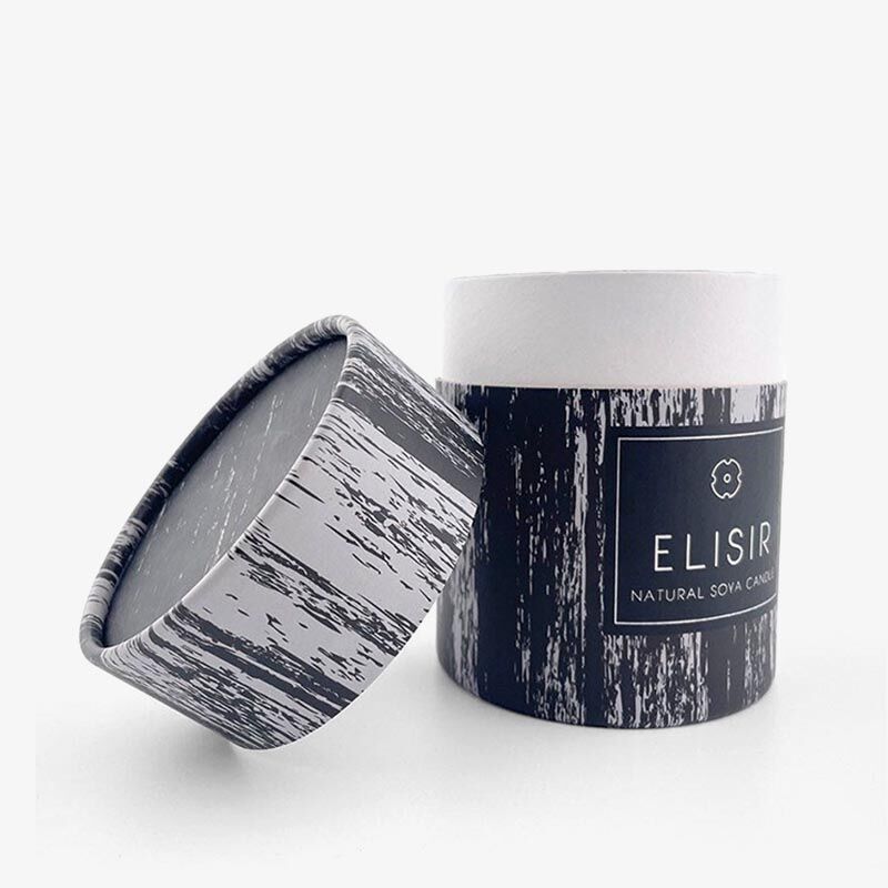 Luxury cylinder candle box packaging